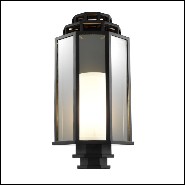 Wall Lamp with structure in black finish and clear glass 24-Monticello