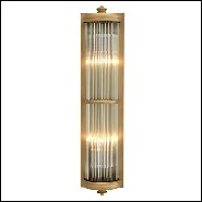 Applique avec structure finition laiton mat et verre clair 24-Glorious Brass XL