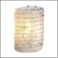 Wall Lamp with structure in brass in antique finish 24-Elix