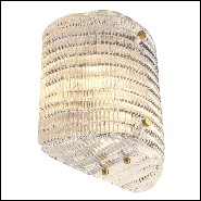 Wall Lamp with structure in brass in antique finish 24-Elix