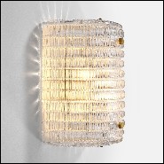 Wall Lamp with structure in brass in antique finish 24-Elix
