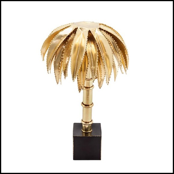 Lampe en laiton massif finition poli 24-Brass Palms