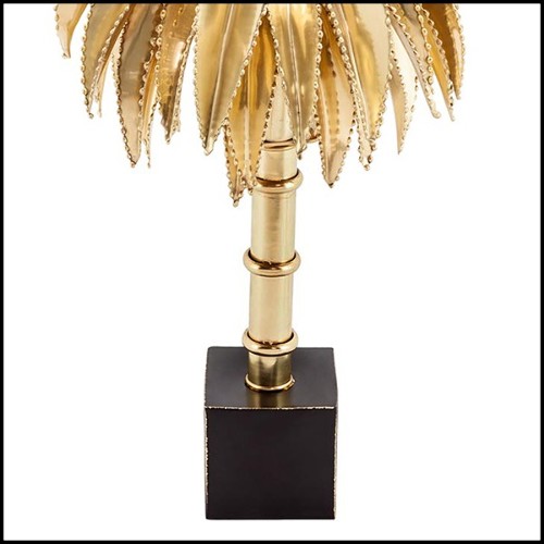 Table Lamp in solid brass in polished finish 24-Brass Palms