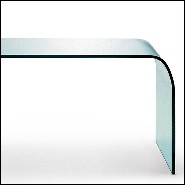 Table basse en verre clair cintré 40-Courbe