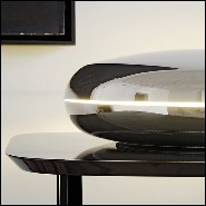 Table Lamp in polished steel 40-Disks
