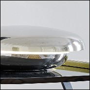 Table Lamp in polished steel 40-Disks