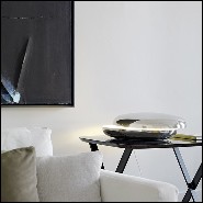 Table Lamp in polished steel 40-Disks