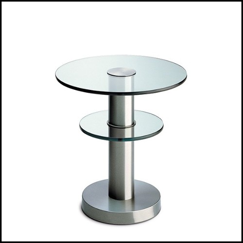 Side Table with matte metal structure 40-Double Rings
