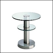 Side Table with matte metal structure 40-Double Rings