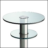Table d'appoint avec structure en métal finition matte 40-Double Rings