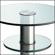 Table d'appoint avec structure en métal finition matte 40-Double Rings