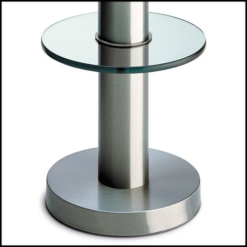 Side Table with matte metal structure 40-Double Rings