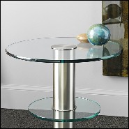 Side Table with matte metal structure 40-Double Rings