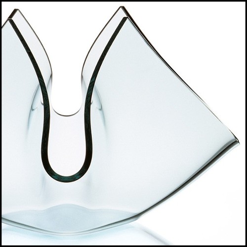 Vase en verre clair cintré 40-Flowering