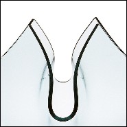 Vase en verre clair cintré 40-Flowering