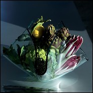 Vase en verre clair cintré 40-Flowering