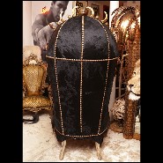 Armchair with real Burchell zebra skin and real horns PC-King Zebra Dome