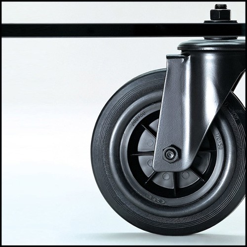 Coffee Table with strong bevelled clear glass top 40-Rolling