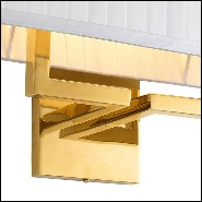 Applique finition gold et abat-jour blanc plissé 24-Westbrook Gold