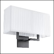 Wall Lamp in bronze finish and pleated white shade 24-Westbrook Bronze