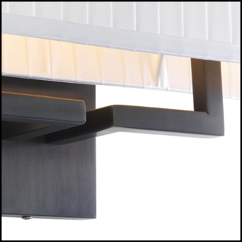 Applique finition bronze et abat-jour blanc plissé 24-Westbrook Bronze