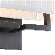 Applique finition bronze et abat-jour blanc plissé 24-Westbrook Bronze