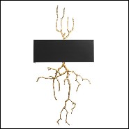 Applique en laiton finition antique et abat-jour en métal 24-Sorento