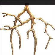 Wall Lamp in brass in antique finish and shade in metal 24-Sorento