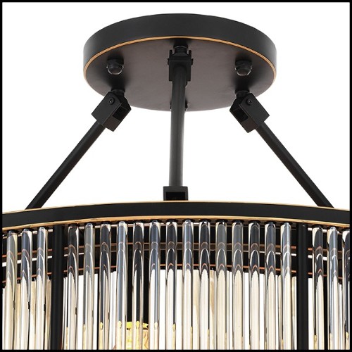 Suspension in bronze in highlight finish and shade in glass 24-Bernardi Bronze