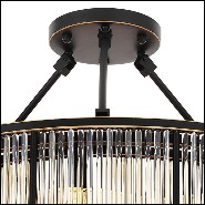 Suspension in bronze in highlight finish and shade in glass 24-Bernardi Bronze