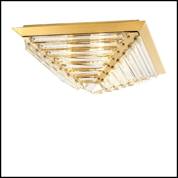 Ceiling Lamp in stainless steel in gold finish and crystal glass 24-Eden Gold