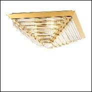 Ceiling Lamp in stainless steel in gold finish and crystal glass 24-Eden Gold