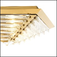 Ceiling Lamp in stainless steel in gold finish and crystal glass 24-Eden Gold