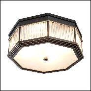 Ceiling Lamp in bronze highlight finish with clear glass and frosted glass 24-Bagatelle Bronze