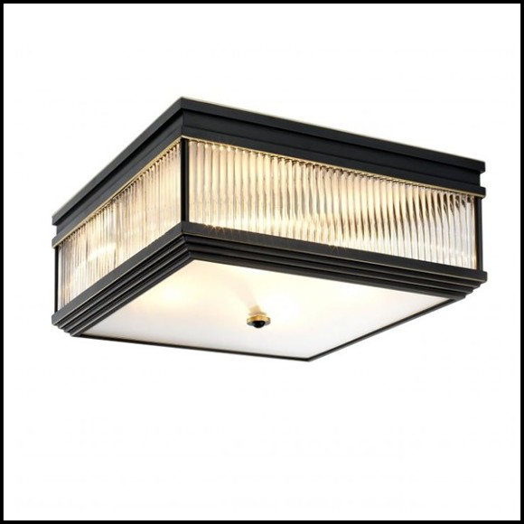 Ceiling Lamp in bronze finish with clear glass and frosted glass 24-Cornwall Bronze