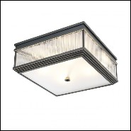 Ceiling Lamp in bronze finish with clear glass and frosted glass 24-Cornwall Bronze