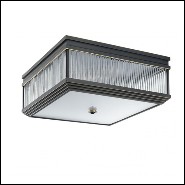 Ceiling Lamp in bronze finish with clear glass and frosted glass 24-Cornwall Bronze