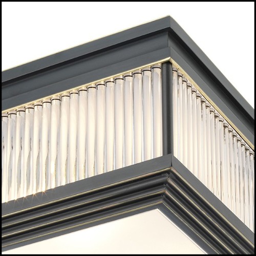 Plafonnier finition bronze avec verre clair et verre finition givre 24-Cornwall Bronze