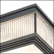 Plafonnier finition bronze avec verre clair et verre finition givre 24-Cornwall Bronze