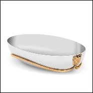 Bowl in polished stainless steel 172-Gold Stalk Large