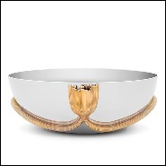 Bol en acier inoxydable poli 172-Gold Stalk Large