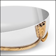 Bowl in polished stainless steel 172-Gold Stalk Large