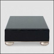 Coffee Table with structure in solid mahogany wood in black lacquered finish 119-Orma