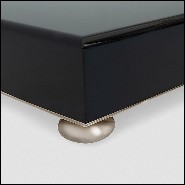 Coffee Table with structure in solid mahogany wood in black lacquered finish 119-Orma
