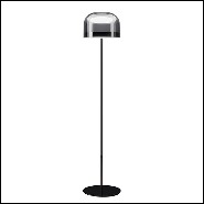 Floor Lamp with metal black chromed base 40-Sober Shade