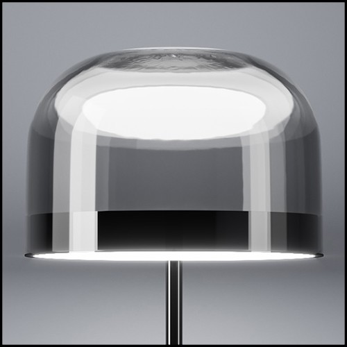 Floor Lamp with metal black chromed base 40-Sober Shade