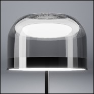 Lampadaire avec base en métal finition black chromed 40-Sober Shade