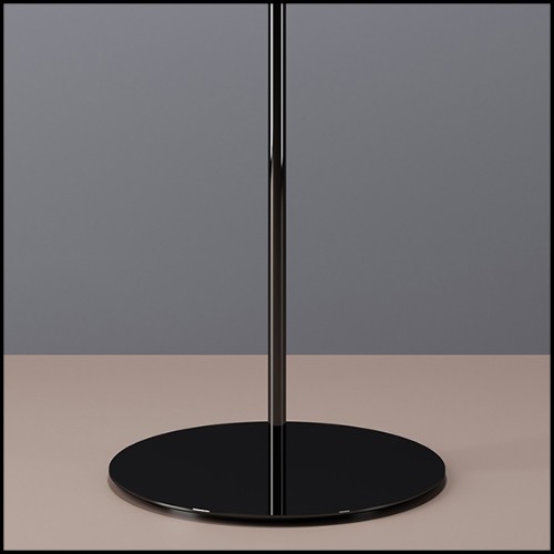 Floor Lamp with metal black chromed base 40-Sober Shade