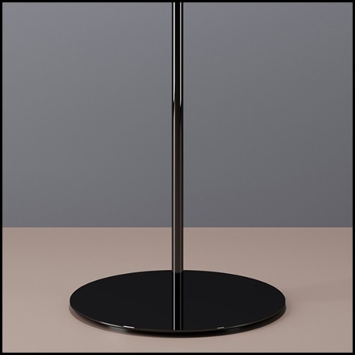 Lampadaire avec base en métal finition black chromed 40-Sober Shade