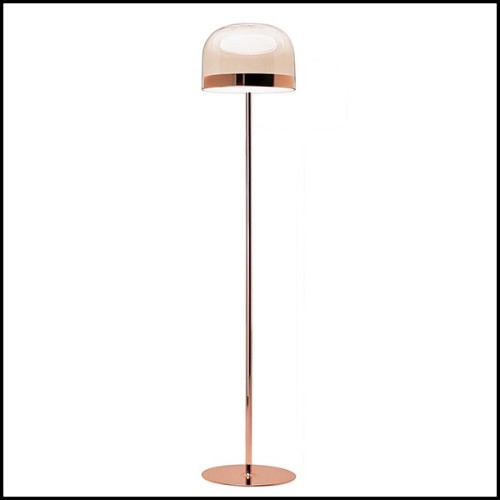 Lampadaire avec base en métal finition black chromed 40-Sober Shade